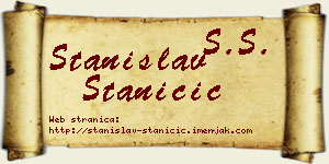 Stanislav Staničić vizit kartica